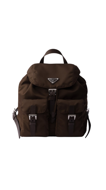 Small Re-Nylon Backpack in Sienna