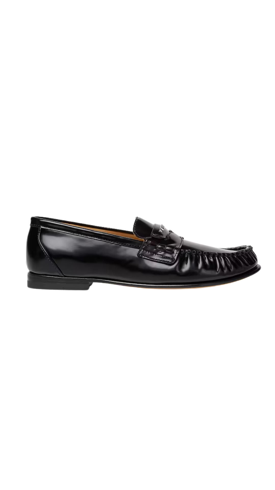 Scrunch Black Leather Loafers