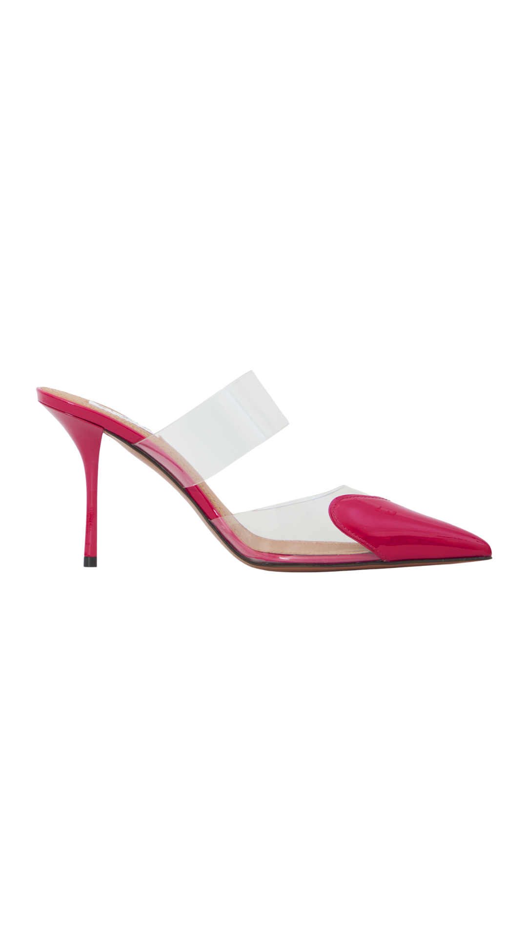 Le Cœur Mules in Raspberry Patent Leather