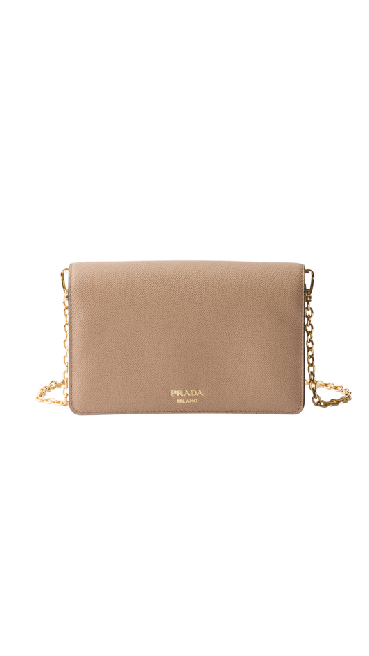 Saffiano Leather Mini-Bag in Cameo