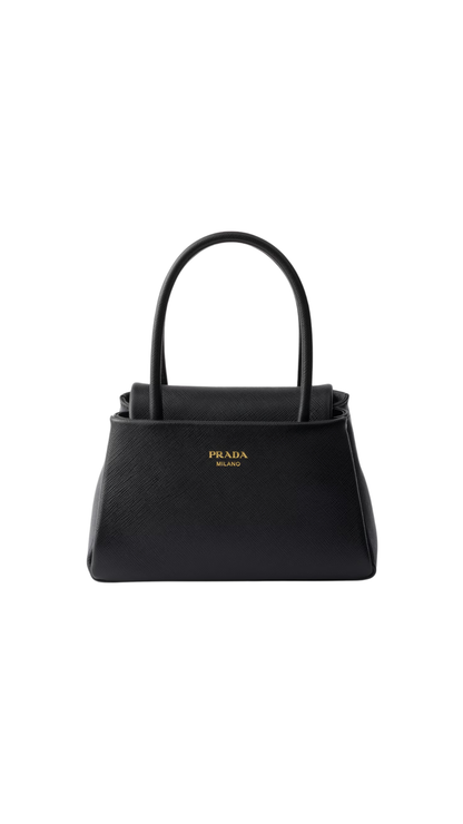 Passage Saffiano Leather Mini Handbag in Black