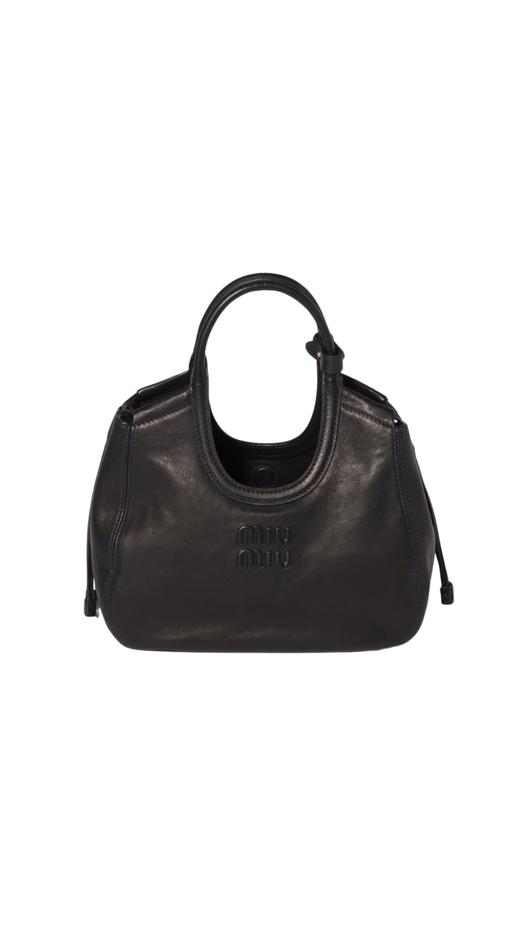 Ivy Nappa Leather Tote Bag in Black