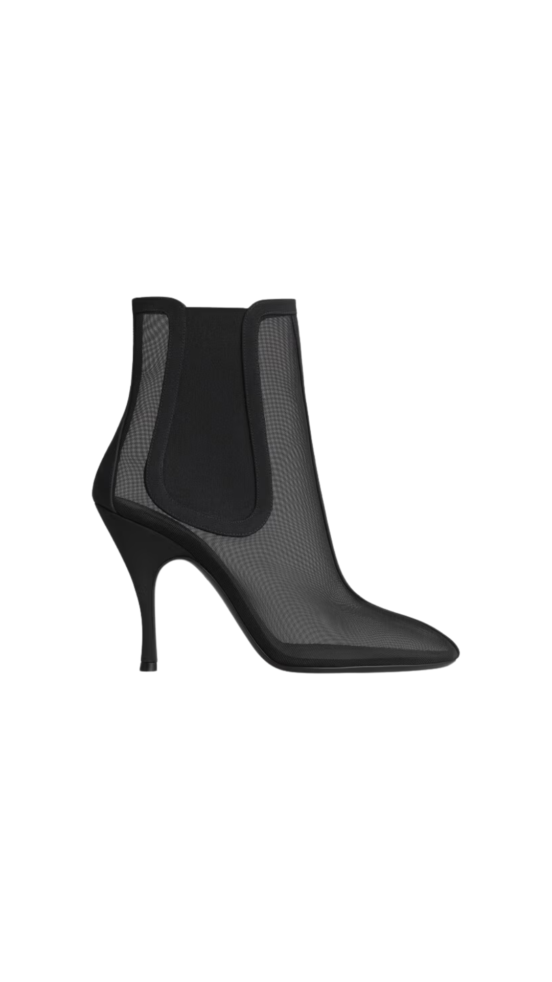 Heeled Chelsea Boots Black in Mesh