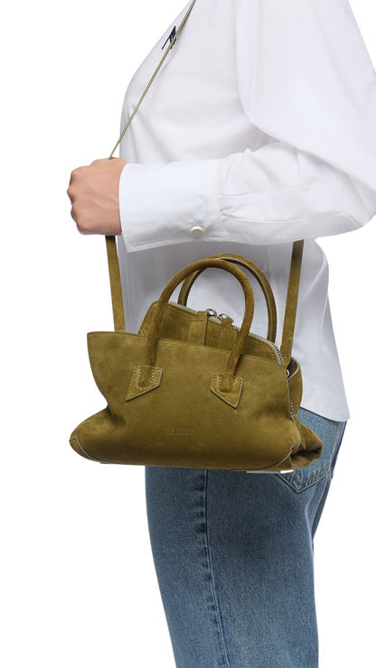 La Passeggiata Mini Khaki Top Handle in Khaki