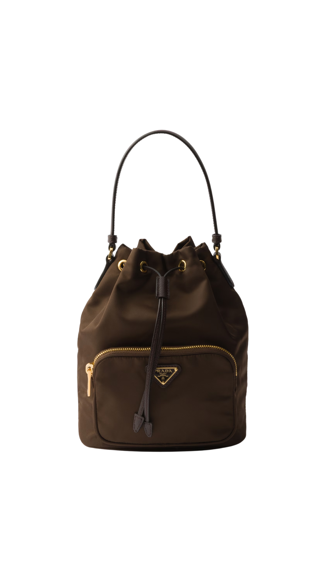 Duet Re-Nylon Bucket Bag in Sienna