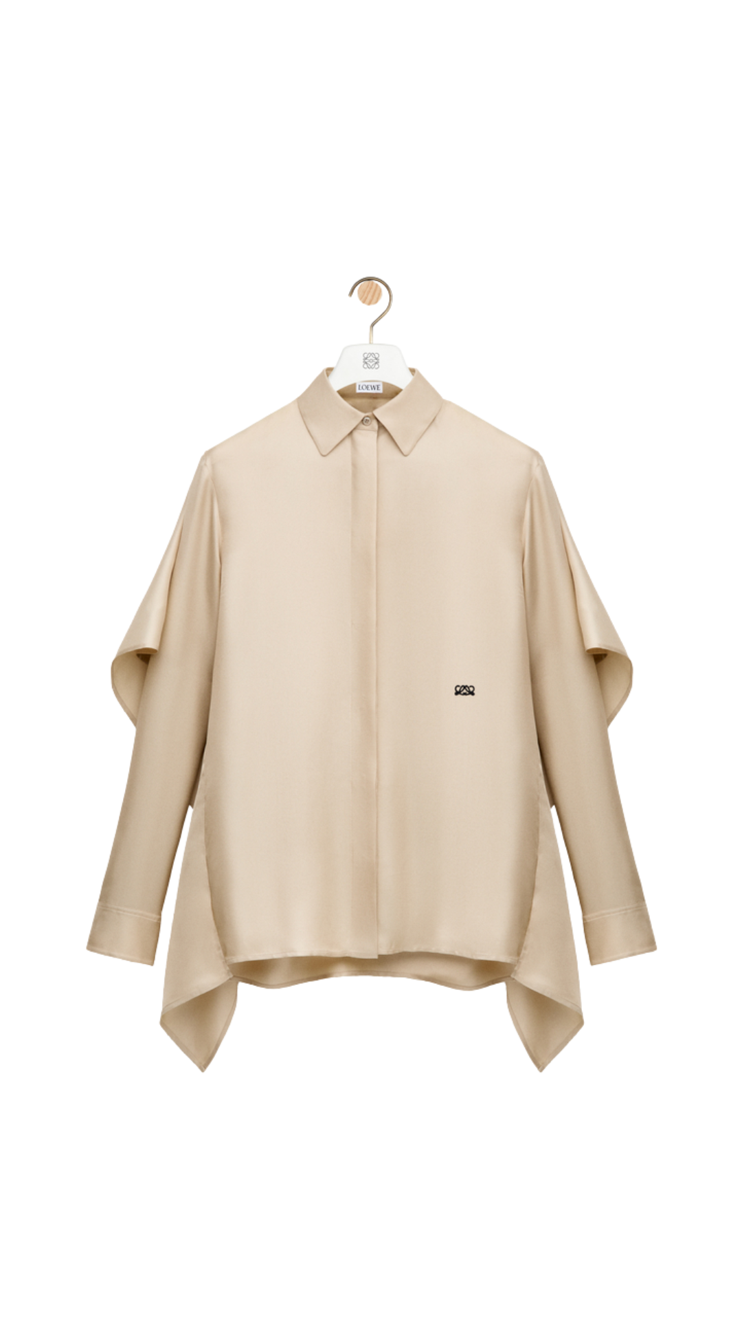 Cape shirt in silk