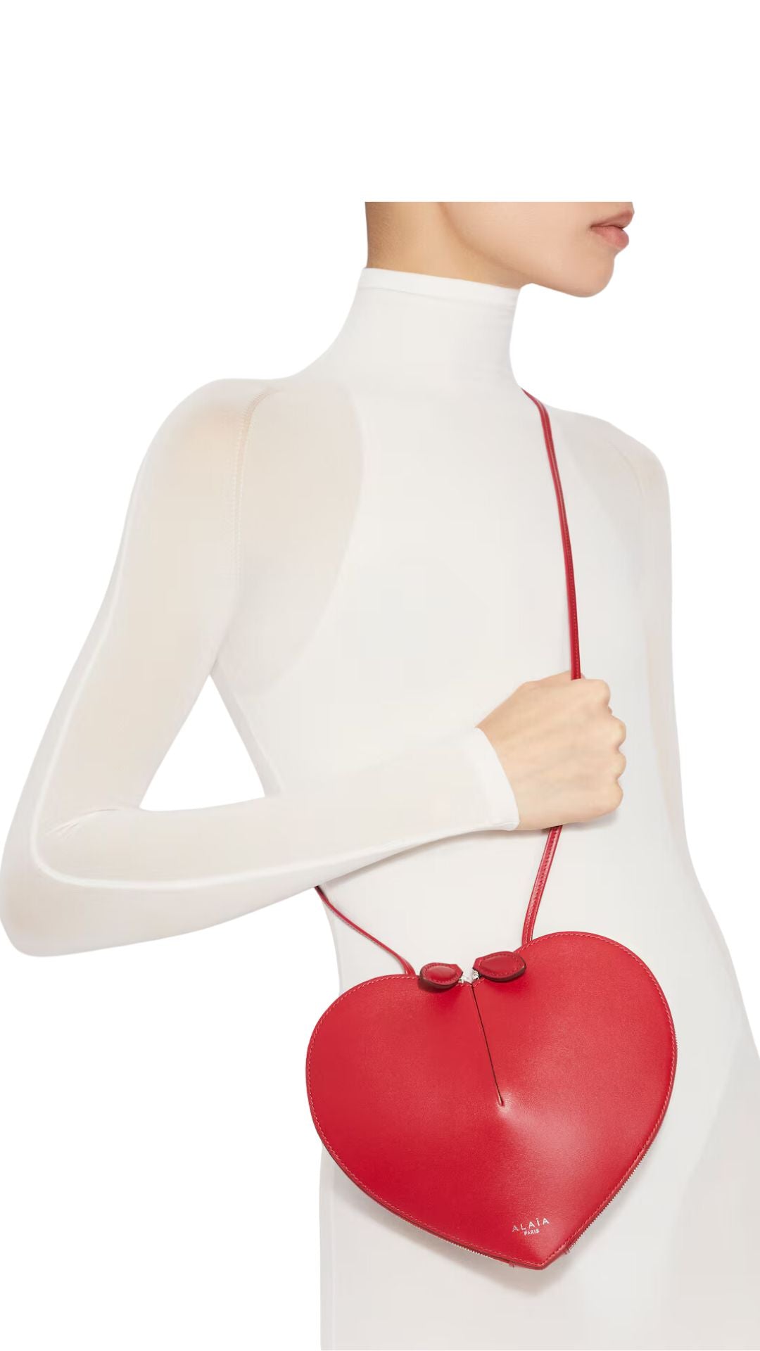 Le Cœur Bag In Calfskin in Lacquer Red
