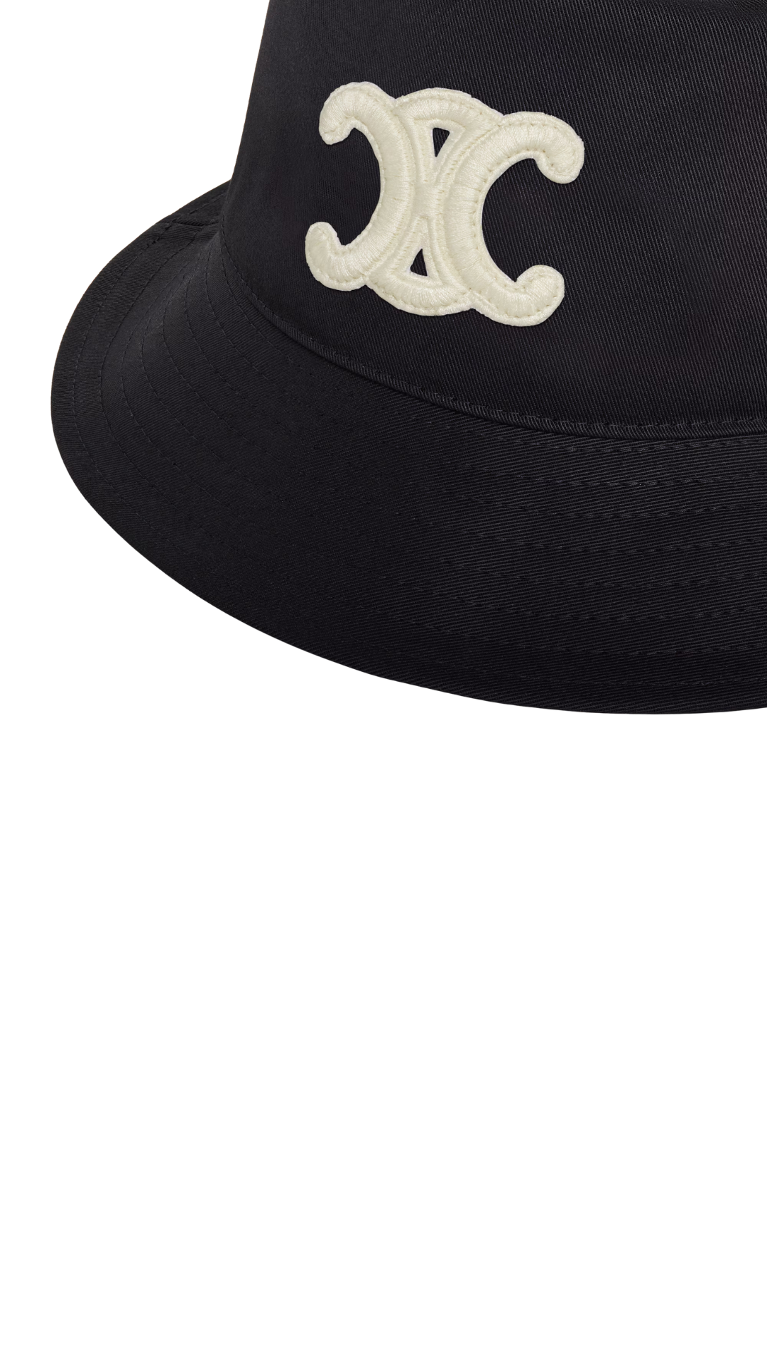 Triomphe Bob In Black Cotton Gabardine