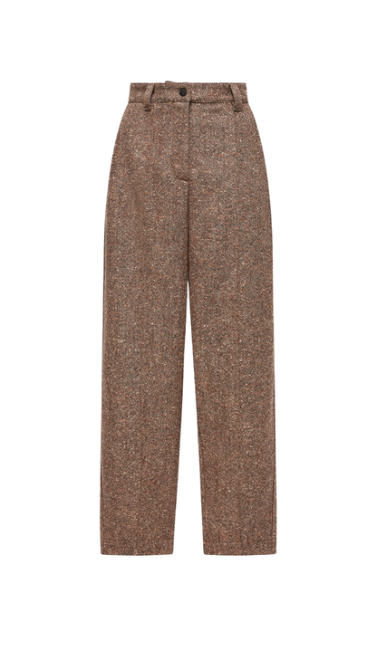 Straight-Leg Wool Pants