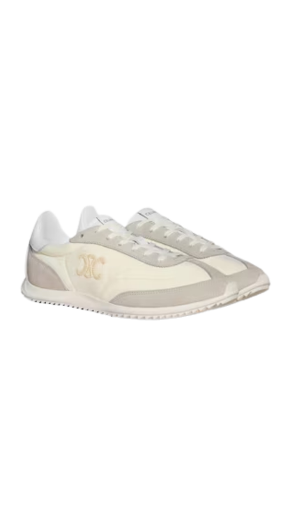 Low Top Sneaker With Triomphe in Nylon, Suede Calfskin And Calfskin
