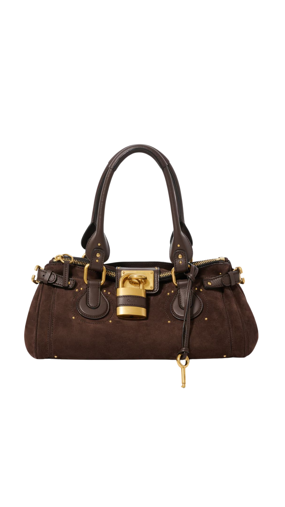 Paddington Bag in Kohl Brown Suede Leather