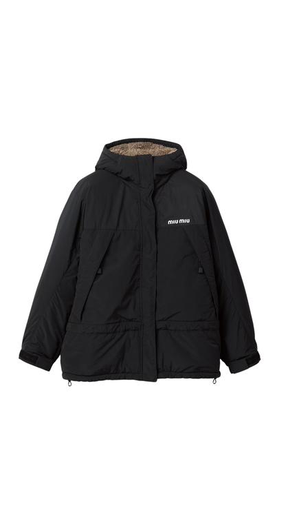 Ponge Down Jacket in Black