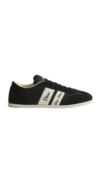 Dior Ribbon Sneaker in Black Suede Calfskin and Technical Fabric