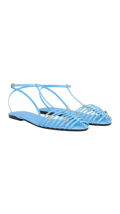 Cage Flat Sandal in Goatskin