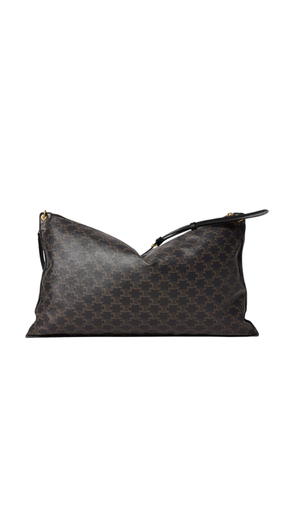 Pillow Bag in Black Toile Triomphe