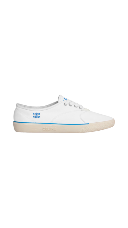 Alan Sneacker in White Canvas and Suede Calfskin