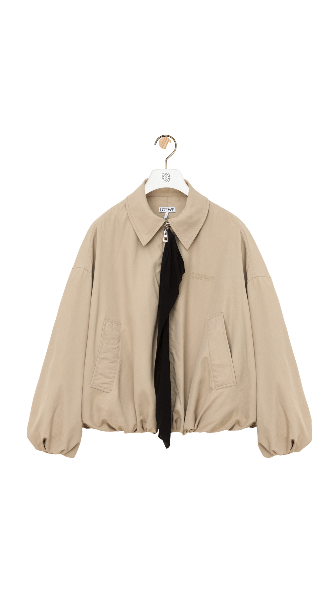 Jacket in Light Beige Technical Fabric