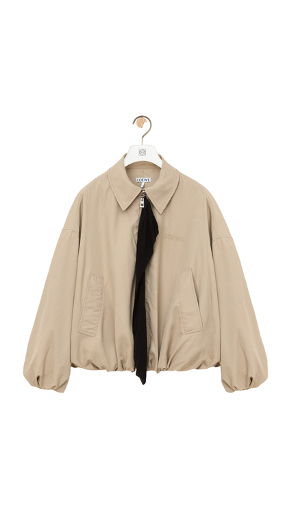 Jacket in Light Beige Technical Fabric