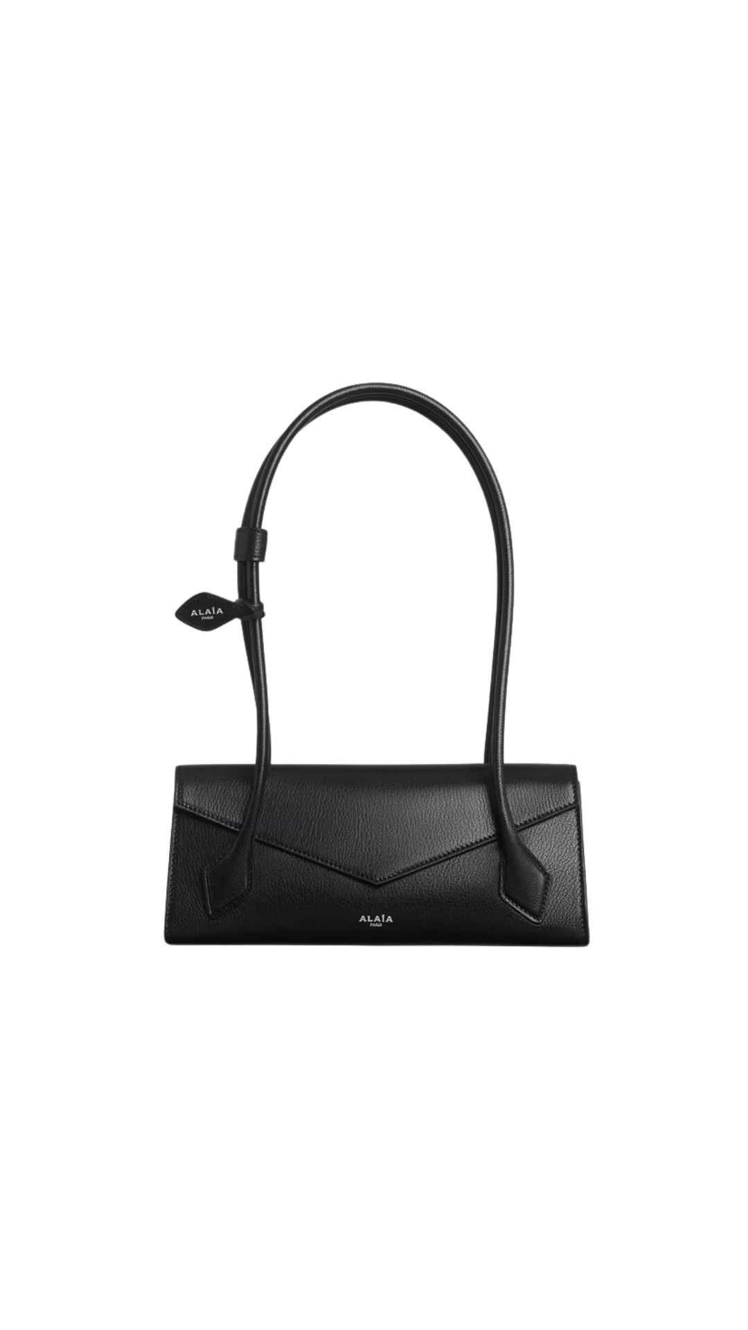 Le Teckel Flap Small Bag in Black Shiny Goatskin