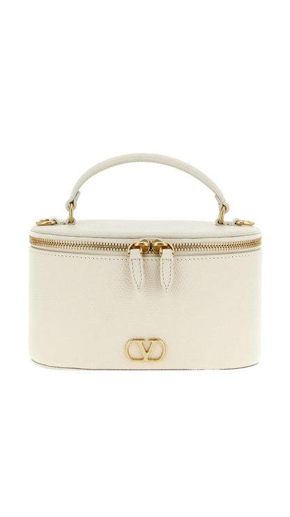 VLogo Signature Mini Vanity Bag In White