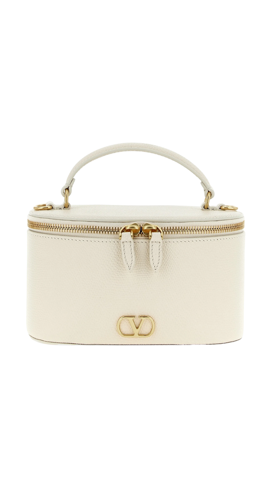 VLogo Signature Mini Vanity Bag In White