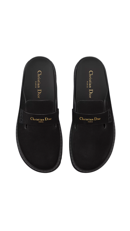 Dior Boy Mule in Rope Black Suede Calfskin
