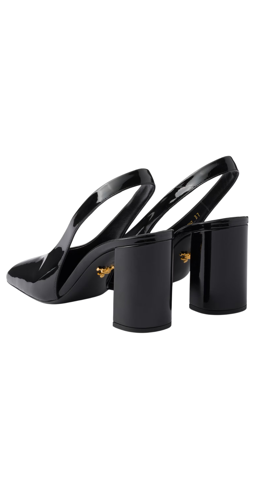 Patent Leather Slingback Pumps in Black