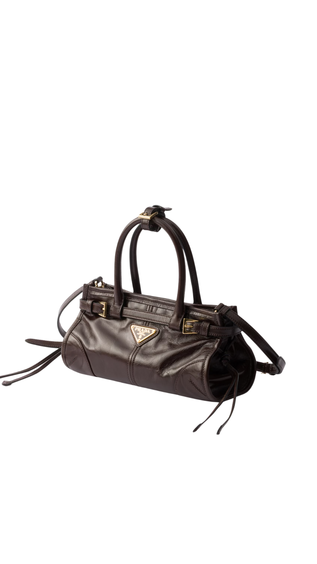 Bonnie Leather Mini Handbag in Dark Brown