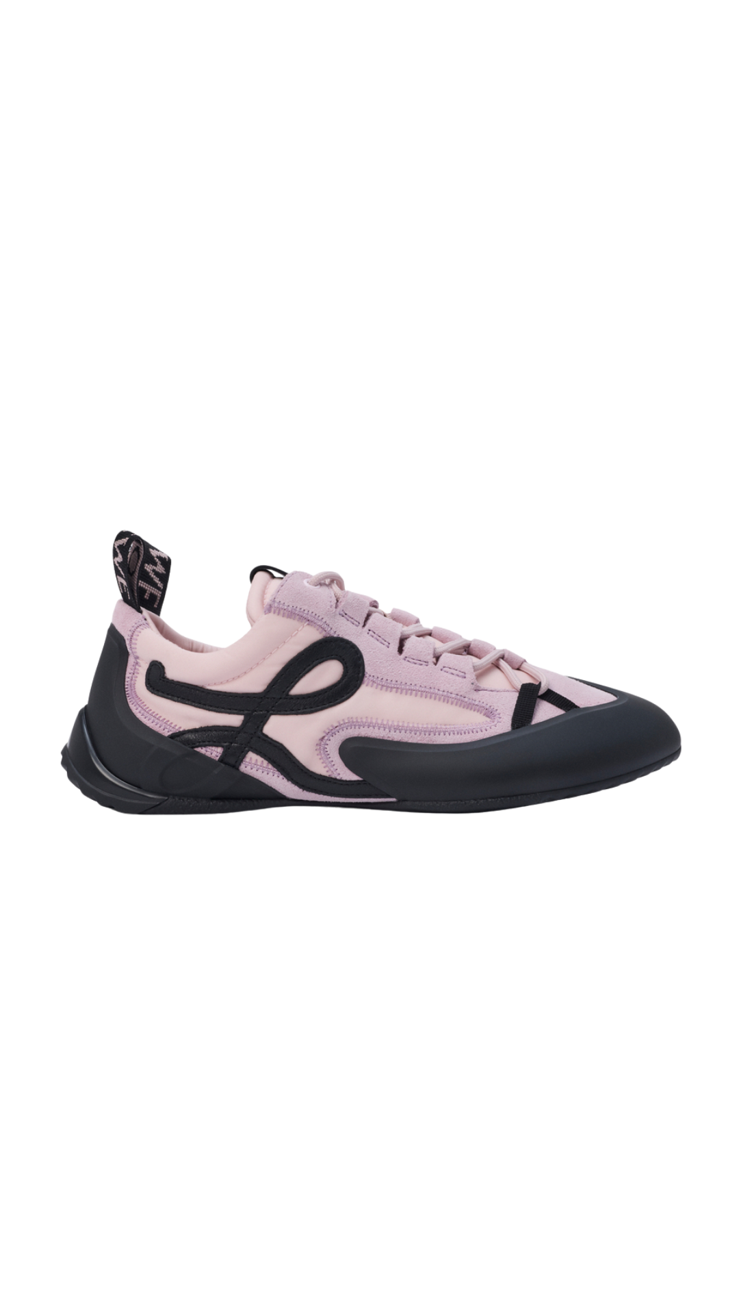 Grip Sneaker in Pink/Black Nylon and Suede