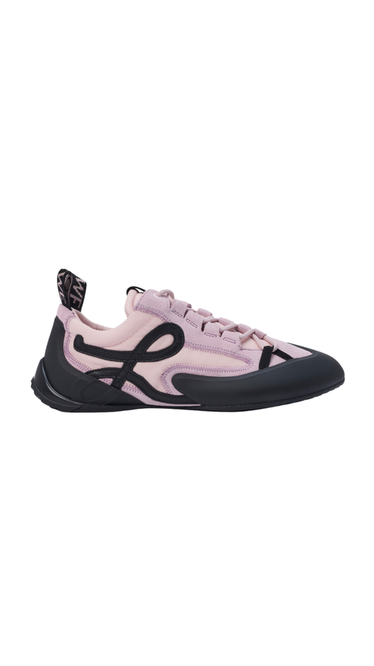 Grip Sneaker in Pink/Black Nylon and Suede