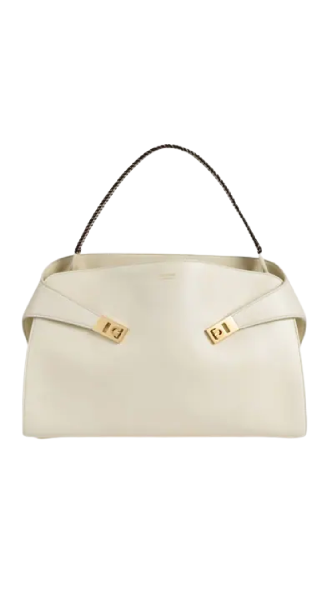 Hug Soft Shoulder Bag (L) in Mascarpone/Testa di Moro