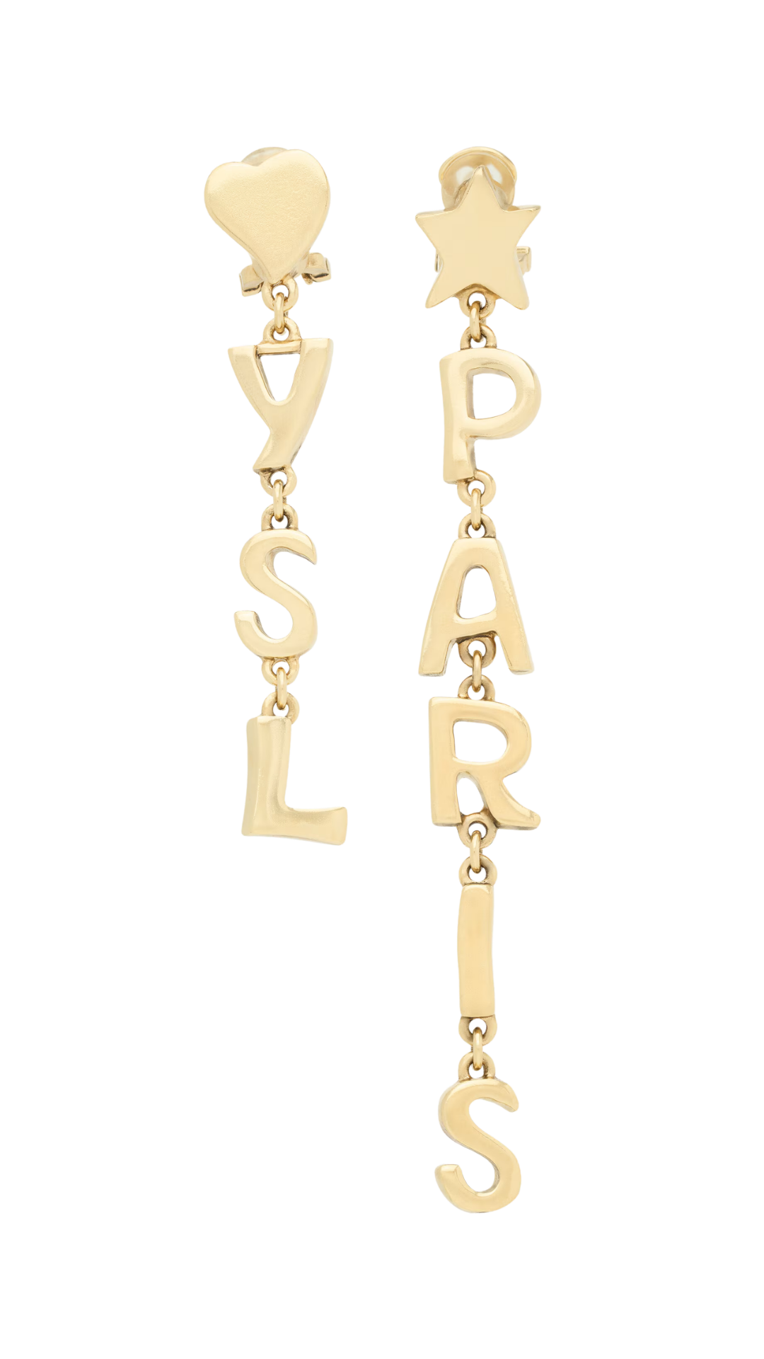 Paris Drop Earrings in Patinated Gold Metal