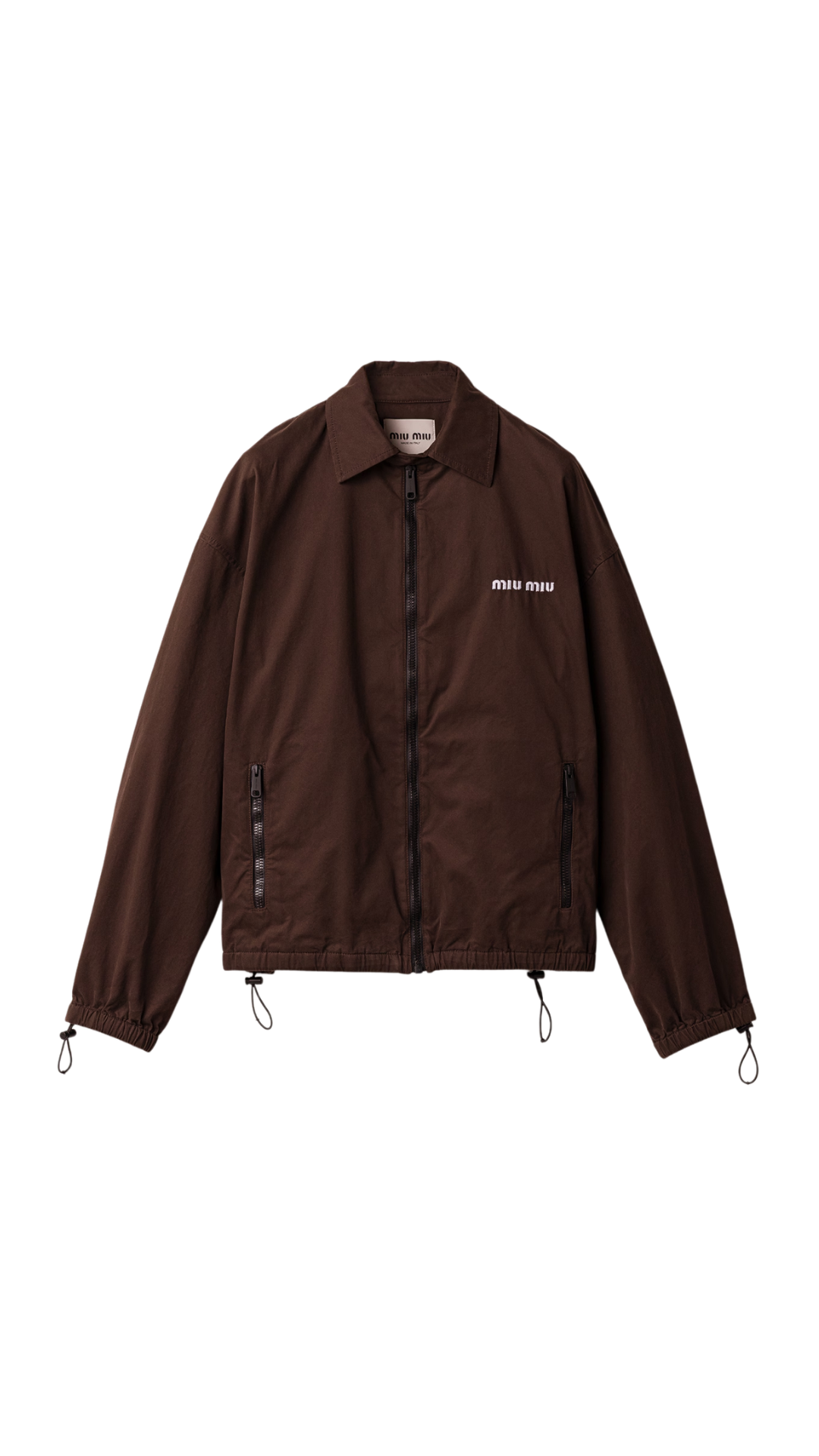 Washed Gabardine Blouson Jacket in Ebony