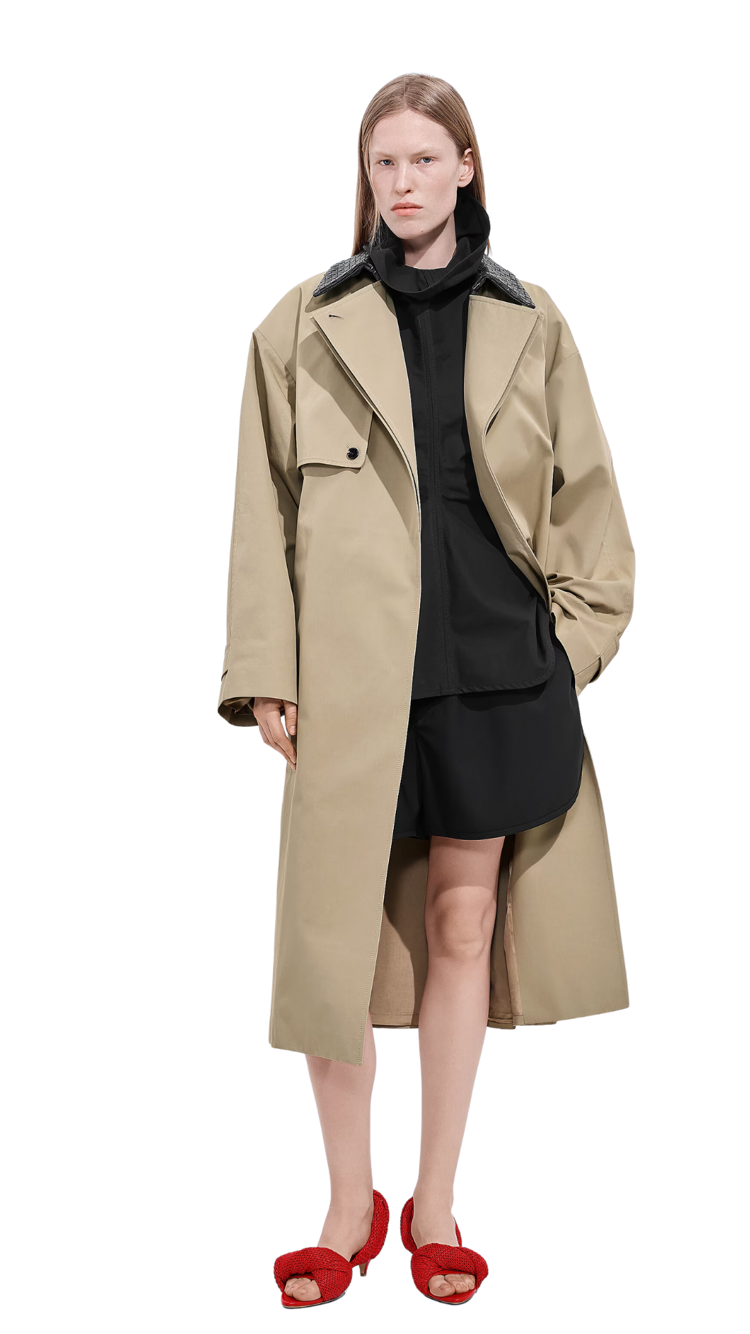 Cotton Trench Coat in Sahara