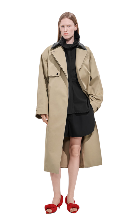 Cotton Trench Coat in Sahara