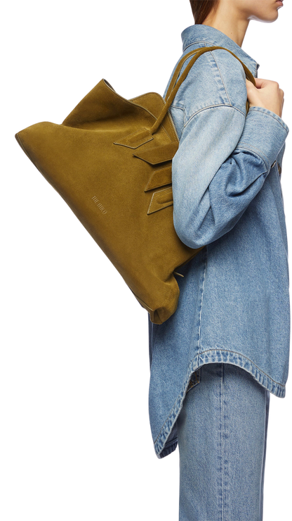 La Passeggiata Medium Khaki Top Handle
