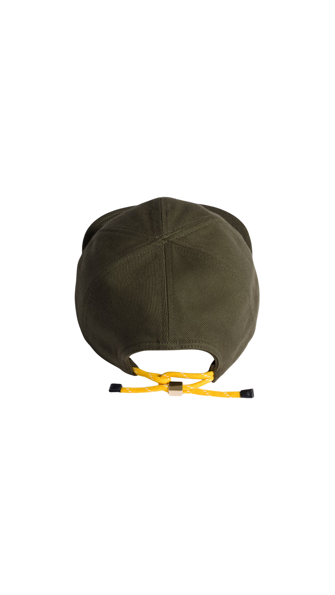 Denim Baseball Cap in Forest Green/Yellow
