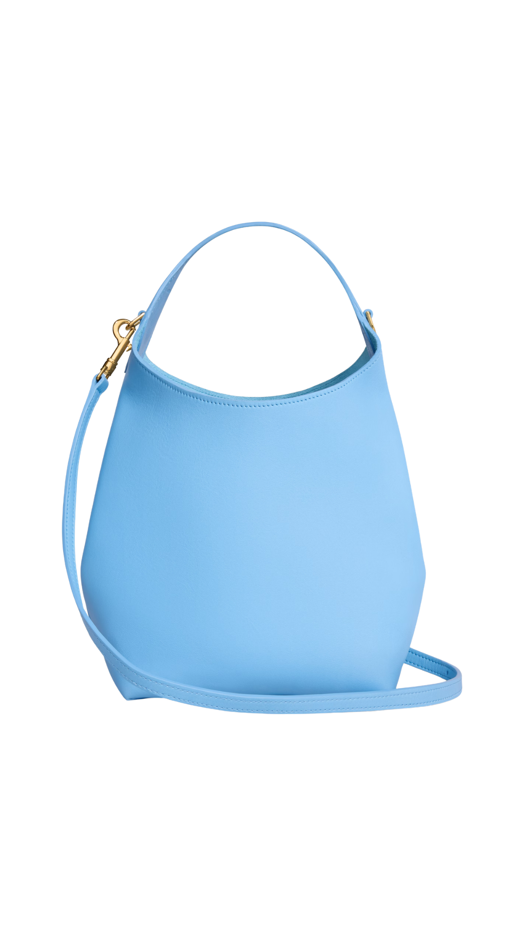 Small Hobo In Supple Smooth Calfskin in Sky Blue