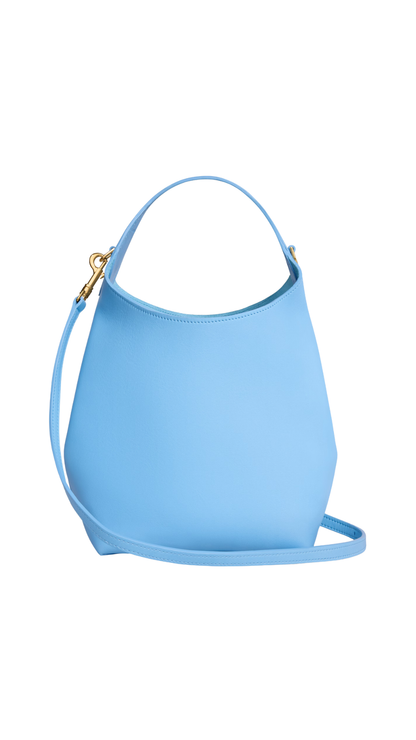 Small Hobo In Supple Smooth Calfskin in Sky Blue