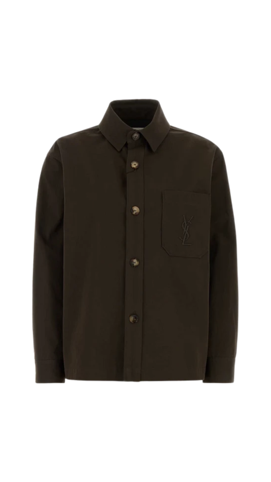 Cassandre Shirt Jacket in Dark Brown