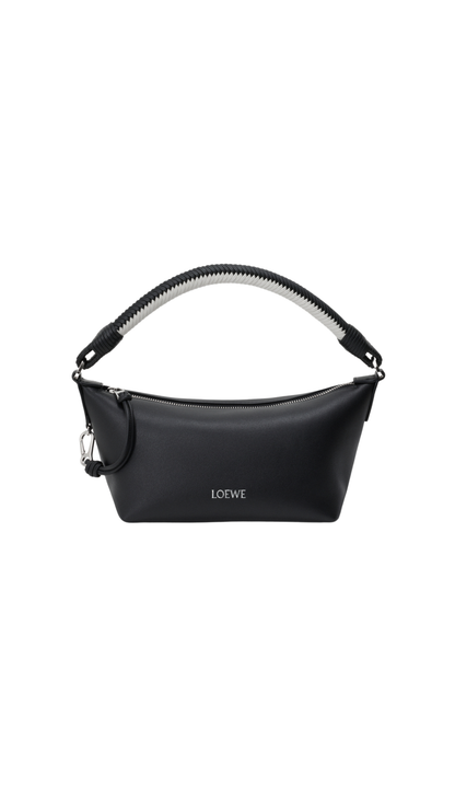 Cala Mini Bag in Mellow Nappa Lambskin in Black/Soft White