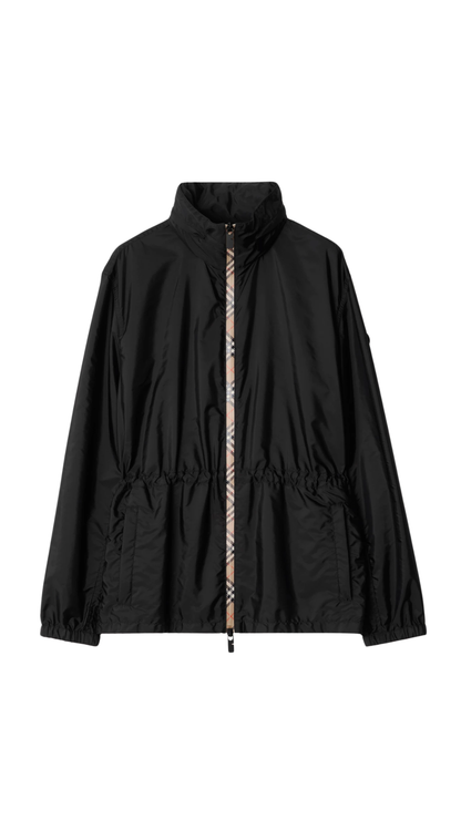 Short Nylon Blackpool Parka in Black