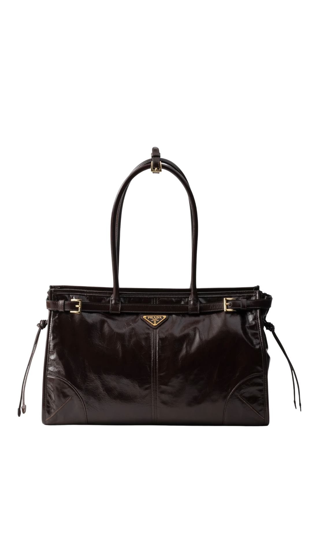 Bonnie Large Leather Handbag in Dark Brown