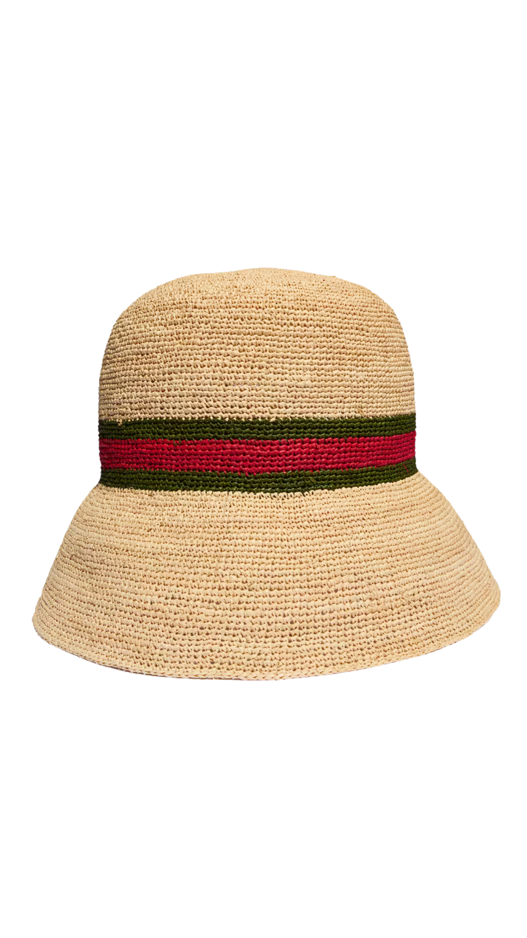 Fabric Hat with Web in Light Beige Woven Straw-Effect Fabric