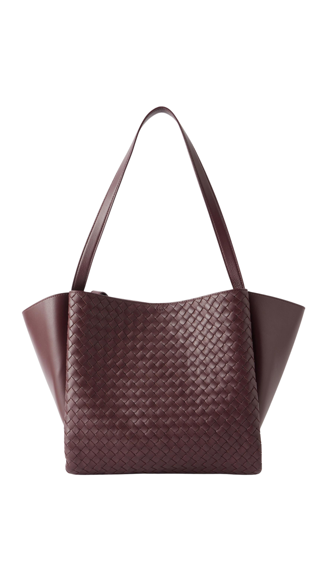Corso in Burgundy  Intrecciato Leather Tote Bag