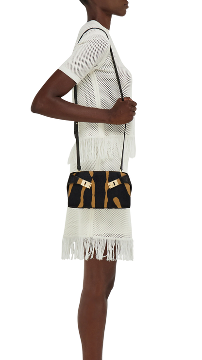 Hug Mini Crossbody Bag in Natural Brown/Testa di Moro