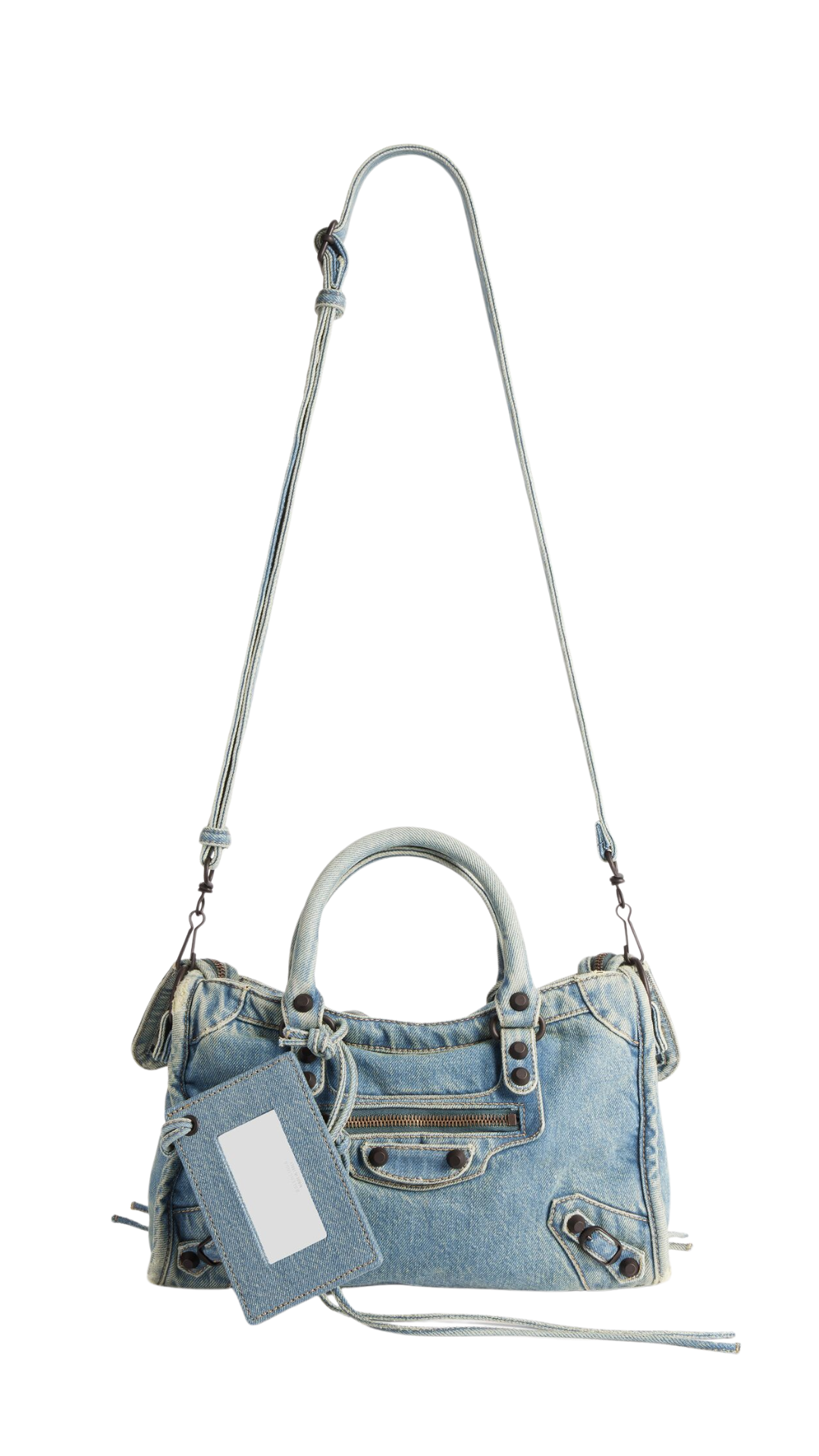 Le City Bag Small in Blue in Blue Washed Denim