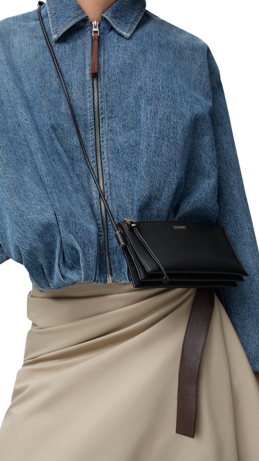 Joya Pouch in Black Nappa Calfskin