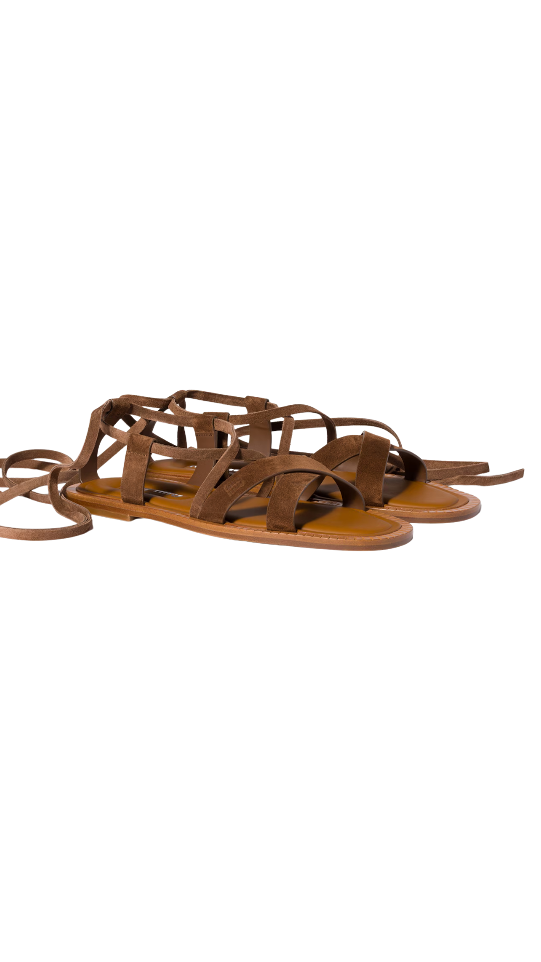 Suede Sandals in Cocoa Brown
