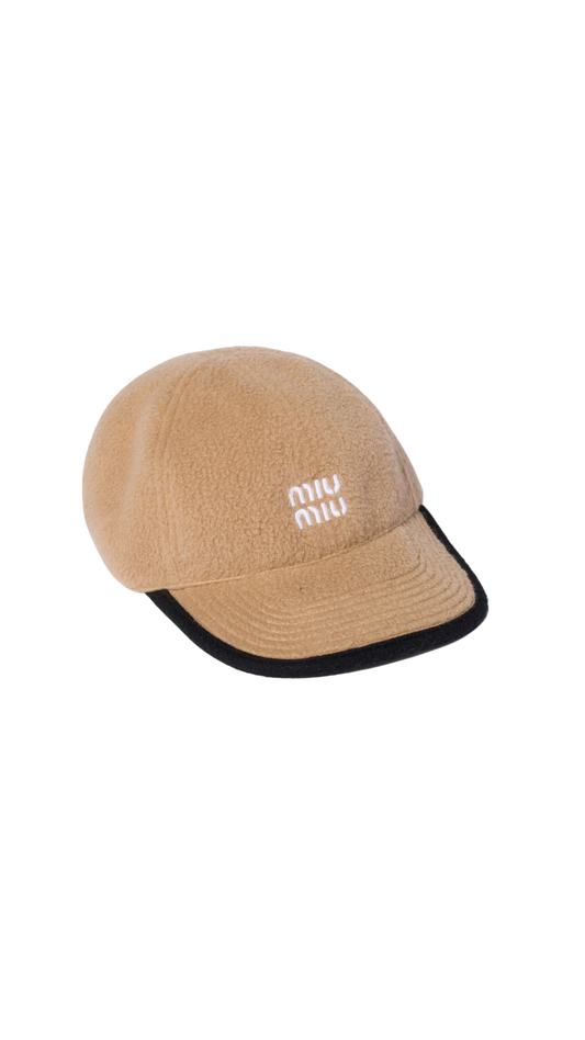 Fleece Baseball Cap in Camel Brown